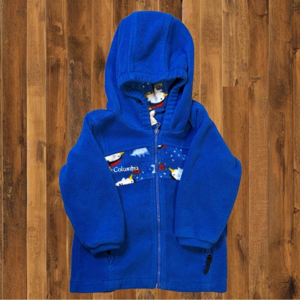 💙 Columbia Kids Fleece Jacket – Winter Graphic – Size 2T - Picture 1 of 4
